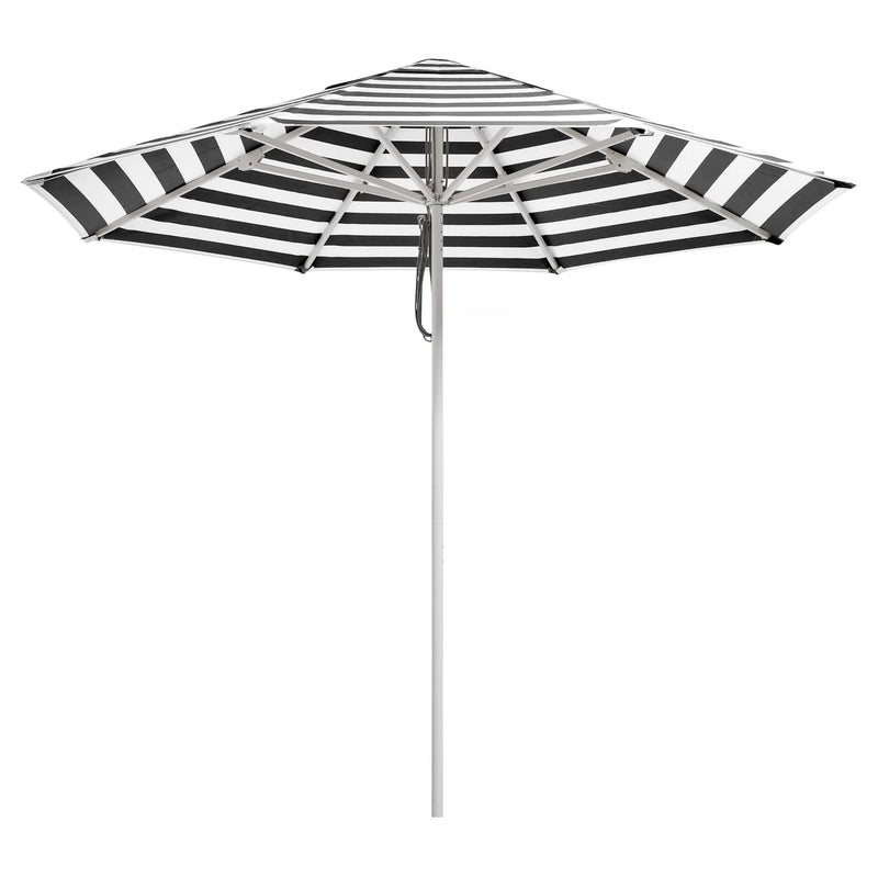 2.8m chaplin Caspar Patio Umbrella by Basil Bangs with UPF50+ protection, marine-grade frame, and sleek design for durable outdoor elegance.