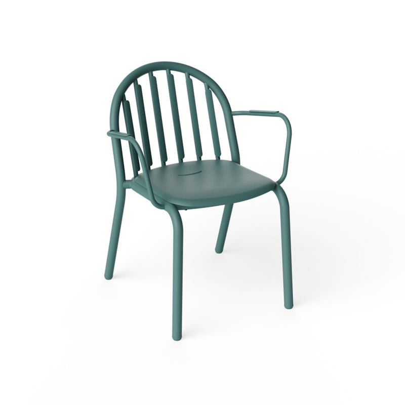 Fred’s Armchair by Fatboy in dark sage, featuring a modern, weather-resistant aluminum design for stylish and durable outdoor seating.