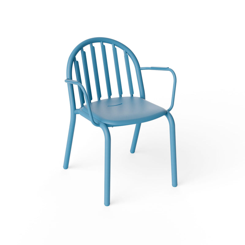 Fred’s Armchair by Fatboy in wave blue, featuring a modern, weather-resistant aluminum design for stylish and durable outdoor seating.