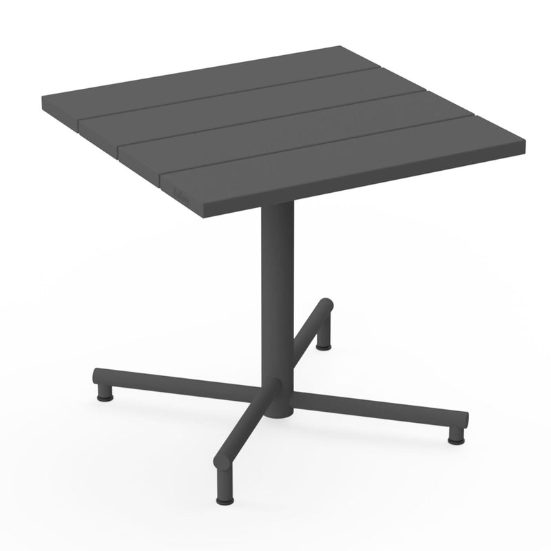 Fred’s Square Bistreau in anthracite is a compact outdoor table designed for small spaces.