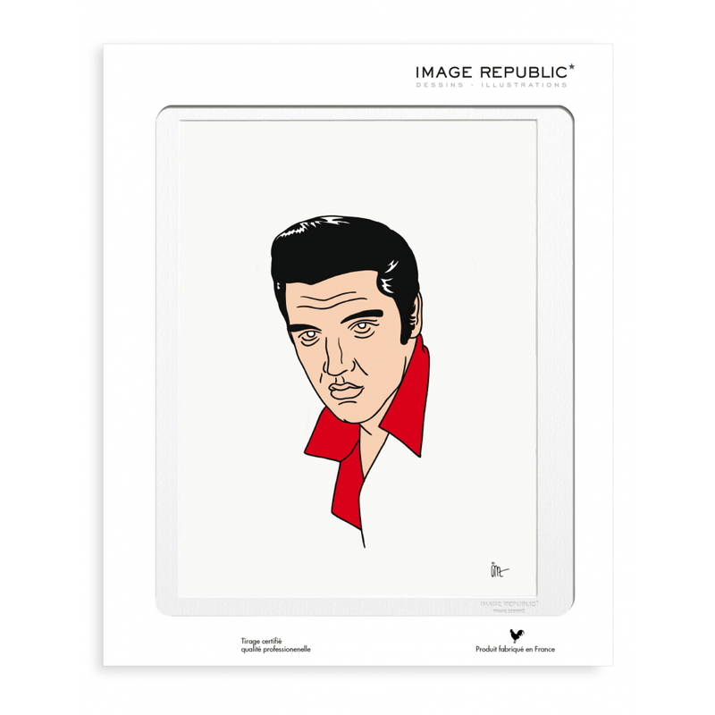 Jean-Michel Tixier Elvis / 30x40cm  -  Posters, Prints, & Visual Artwork  by  Image Republic